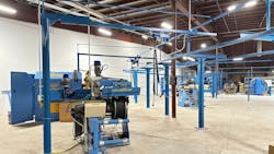 K&R Truck Sales' new Goodyear plant can retread radial commercial truck tires with sizes ranging from 225/75R16 through 445/65R22.5. K&R Truck Sales' new Goodyear plant can retread radial commercial truck tires with sizes ranging from 225/75R16 through 445/65R22.5.