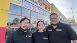 The company’s tagline - “At Amigo Tires, we’re your amigos” - is more than just a slogan, according to Karla Enriquez, the dealership’s marketing manager (center, with right, Mario Cota, Amigo Tires’ general manager, and left, Enrique Bulnaro, who founded Amigo Tires in 2015.)