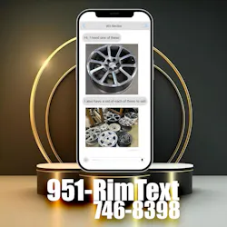 To use RimText!, text a photo to 951-RimText. No need for details like year, model or part number in most cases, says 1-800 EveryRim officials. To use RimText!, text a photo to 951-RimText. No need for details like year, model or part number in most cases, says 1-800 EveryRim officials.