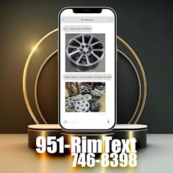 To use RimText!, text a photo to 951-RimText. No need for details like year, model or part number in most cases, says 1-800 EveryRim officials.