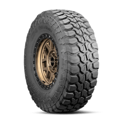 The Bandit light truck tire line consists of the Bandit H/T, a highway-terrain tire; the Bandit R/T, a rough-terrain tire; the Bandit XT, a hybrid tire; the Bandit A/T, an all-terrain tire; and the Bandit M/T, a mud- terrain tire.