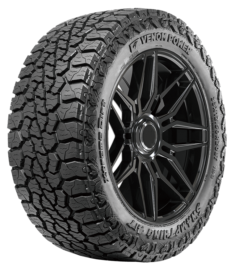 Features of the tire include a unique tread pattern to tame road noise; an aggressive dual-sidewall lug for enhanced biting edge; and more.