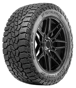 Features of the tire include a unique tread pattern to tame road noise; an aggressive dual-sidewall lug for enhanced biting edge; and more. Features of the tire include a unique tread pattern to tame road noise; an aggressive dual-sidewall lug for enhanced biting edge; and more.