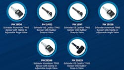 Schrader TPMS Solutions has launched six new original equipment (OE) tire pressure monitoring system (TPMS) sensors for Toyota, Lexus and more. Schrader TPMS Solutions has launched six new original equipment (OE) tire pressure monitoring system (TPMS) sensors for Toyota, Lexus and more.