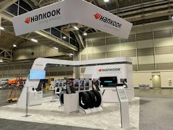 'It's always an exciting moment when you can welcome two new TBR products at one of the trucking industry's premier technical conferences,' says Haesik Lee, truck and bus marketing director of Hankook Tire America. 'It's always an exciting moment when you can welcome two new TBR products at one of the trucking industry's premier technical conferences,' says Haesik Lee, truck and bus marketing director of Hankook Tire America.