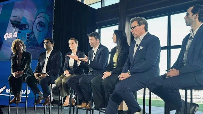 Alexis Garcin, president and CEO of Michelin North America Inc. (pictured, center), says tire dealers will play a critical role in educating consumers about Michelin’s EV tire strategy.