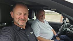 &apos;We believe in relationships and having a high level of transparency and honesty,&apos; says Tom Brackin, CEO of American Omni Trading Co. (AOT), pictured in the driver&apos;s seat next to AOT President Chris Brackin.