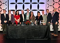 The McCarthy family and executive team from McCarthy Tire Service planned the 2024 leadership conference. From left, Gary Lambert Jr., Daniel Horn, Tim Lambert, Colleen Doyle, Neil Horn, John McCarthy III, Mary Kate Henry, Katie Lambert, Gary Lambert, John McCarthy Jr. and Joe Doyle. The McCarthy family and executive team from McCarthy Tire Service planned the 2024 leadership conference. From left, Gary Lambert Jr., Daniel Horn, Tim Lambert, Colleen Doyle, Neil Horn, John McCarthy III, Mary Kate Henry, Katie Lambert, Gary Lambert, John McCarthy Jr. and Joe Doyle.