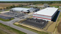 The Williamsburg distribution center is 150,000 square feet, and the Dyersburg (pictured) distribution center is 80,000 square feet. The Williamsburg distribution center is 150,000 square feet, and the Dyersburg (pictured) distribution center is 80,000 square feet.