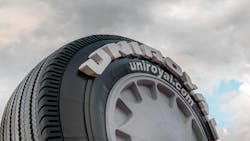 The giant Uniroyal tire was designed by the same firm that designed the Empire State Building in New York City. The giant Uniroyal tire was designed by the same firm that designed the Empire State Building in New York City.