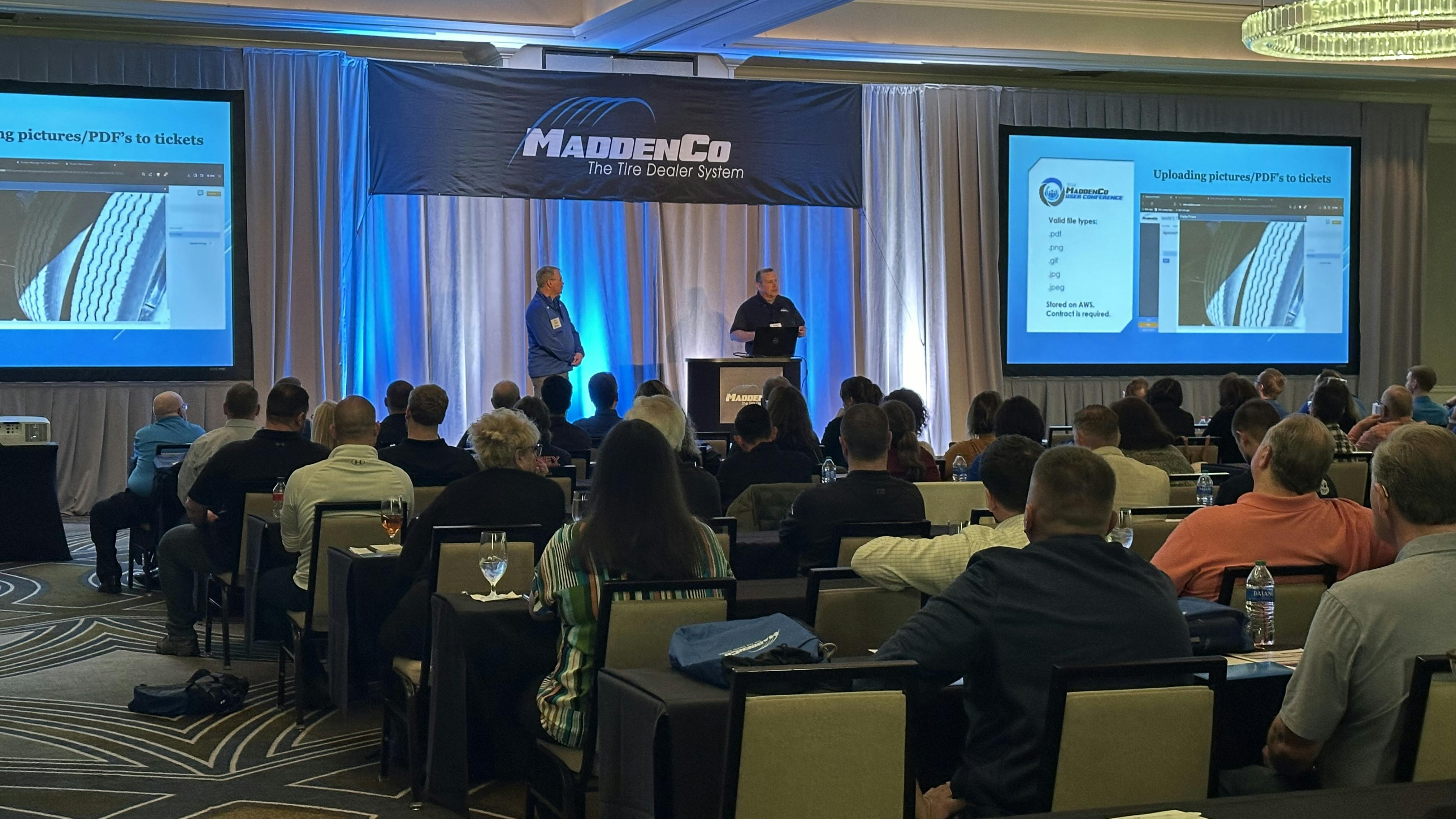 During the MaddenCo user conference, the company shows customers the newest features of its software. But MaddenCo leaders and customers alike say a big benefit of the sessions is the expertise of long-time users who share tips during the discussion.