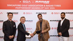'We are thrilled to announce Radar Tires' multi-year partnership with SGA,” says said GS Sareen, president and CEO, Omni United (pictured, second from right.) 'We are thrilled to announce Radar Tires' multi-year partnership with SGA,” says said GS Sareen, president and CEO, Omni United (pictured, second from right.)