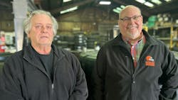 “Our customers know we will always bend over backwards for them,” says Steve Santabarbara (pictured right), who co-owns Cleveland, Ohio-based Advanced Tire Inc. with Ron Ridley (left). They opened Advanced Tire 26 years ago. “Our customers know we will always bend over backwards for them,” says Steve Santabarbara (pictured right), who co-owns Cleveland, Ohio-based Advanced Tire Inc. with Ron Ridley (left). They opened Advanced Tire 26 years ago.