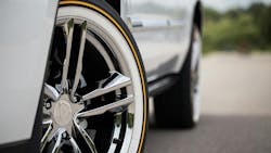 “Standing out from the crowd never looked so good with the Vogue Custom Built Radial, featuring our distinctive Vogue whitewall designs with a gold stripe,” says Kevin Goyak, executive vice president of Vogue Tyre. “Standing out from the crowd never looked so good with the Vogue Custom Built Radial, featuring our distinctive Vogue whitewall designs with a gold stripe,” says Kevin Goyak, executive vice president of Vogue Tyre.