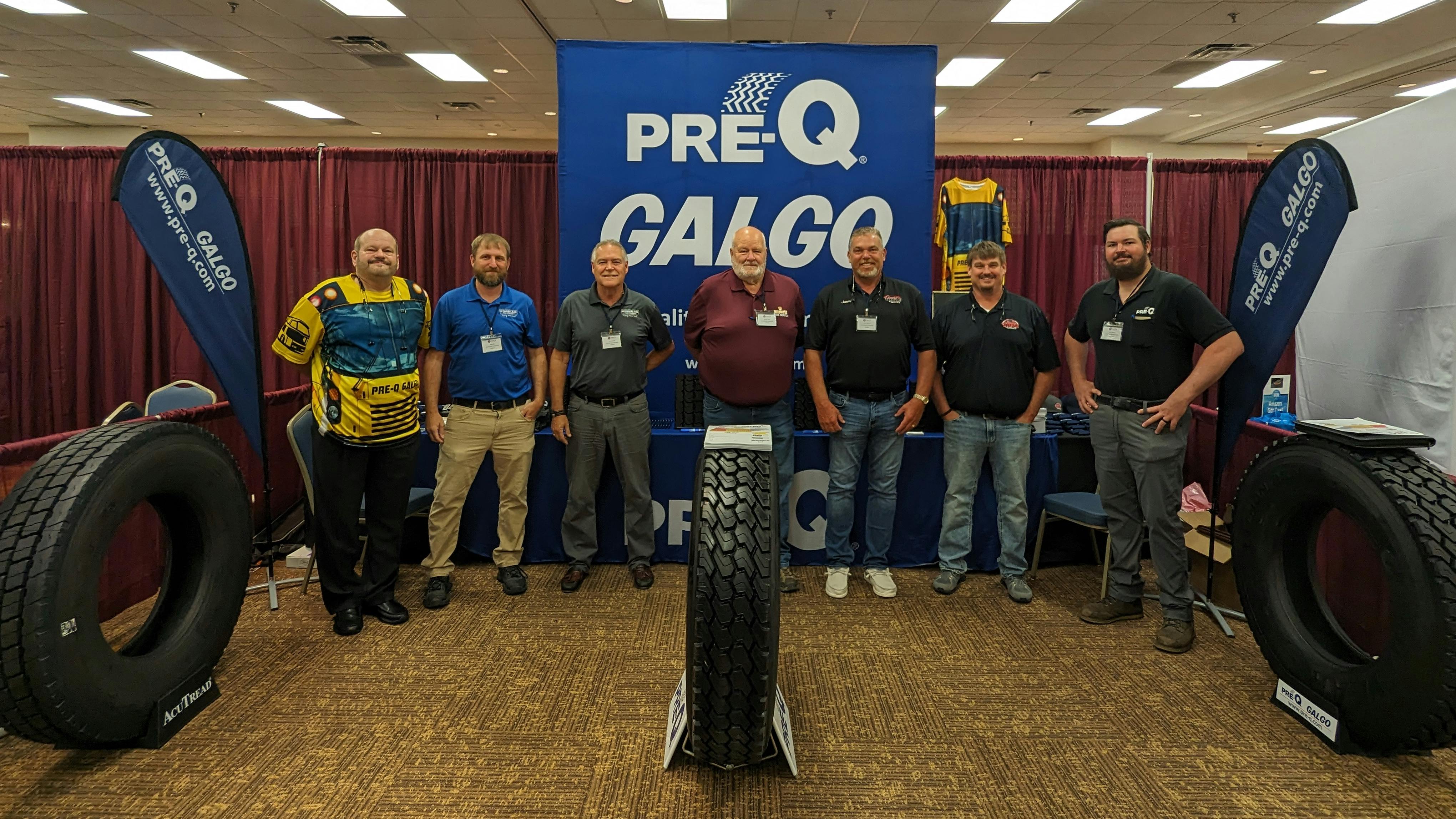 Representatives from Pre-Q Galgo and several tire dealerships promoted the value and quality of retreads during the Tennessee Association of Pupil Transportation show in Pigeon Forge, Tenn.