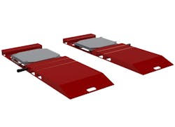 The kit allows for floor alignment with 36-inches of rollback. The kit can be bolted to the floor or be kept portable through its interlocking sections. The kit allows for floor alignment with 36-inches of rollback. The kit can be bolted to the floor or be kept portable through its interlocking sections.