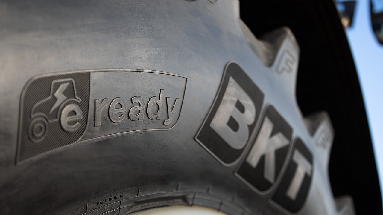 BKT's E-Ready logo will appear on products the company makes for electricity-powered equipment.