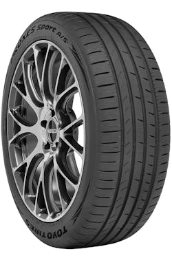 Additional features of the tire include an asymmetrical tread pattern featuring high, stiff outer ribs for cornering performance; higher sipe density inner ribs for improved wet and dry braking; UHP performance casing construction; and more.