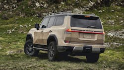 The Lexus GX 550 will offer two off-road focused grades, the Overtail and Overtail+. Both models will feature the Toyo Open Country A/T III in 265/70R18. The Lexus GX 550 will offer two off-road focused grades, the Overtail and Overtail+. Both models will feature the Toyo Open Country A/T III in 265/70R18.
