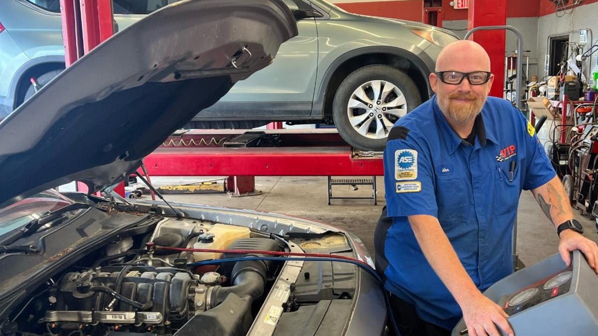 John Bemis is the lead technician at VIP Tires & Service's Bangor, Maine, location. He was recently named a World Class Technician by the National Institute of Automotive Service Excellence.