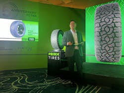 Samuel Felberbaum, president of Prinx Chengshan Tire North America Inc., said the company has grown from 11 to 54 tire dealers distributing the Prinx and Fortune brands since 2022. And the hunt for dealers continues to expand even more. Samuel Felberbaum, president of Prinx Chengshan Tire North America Inc., said the company has grown from 11 to 54 tire dealers distributing the Prinx and Fortune brands since 2022. And the hunt for dealers continues to expand even more.