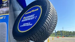 The new Goodyear Assurance WeatherReady 2 was one of several tires highlighted by Goodyear Tire & Rubber Co. during a recent ride-and-drive event. The new Goodyear Assurance WeatherReady 2 was one of several tires highlighted by Goodyear Tire & Rubber Co. during a recent ride-and-drive event.