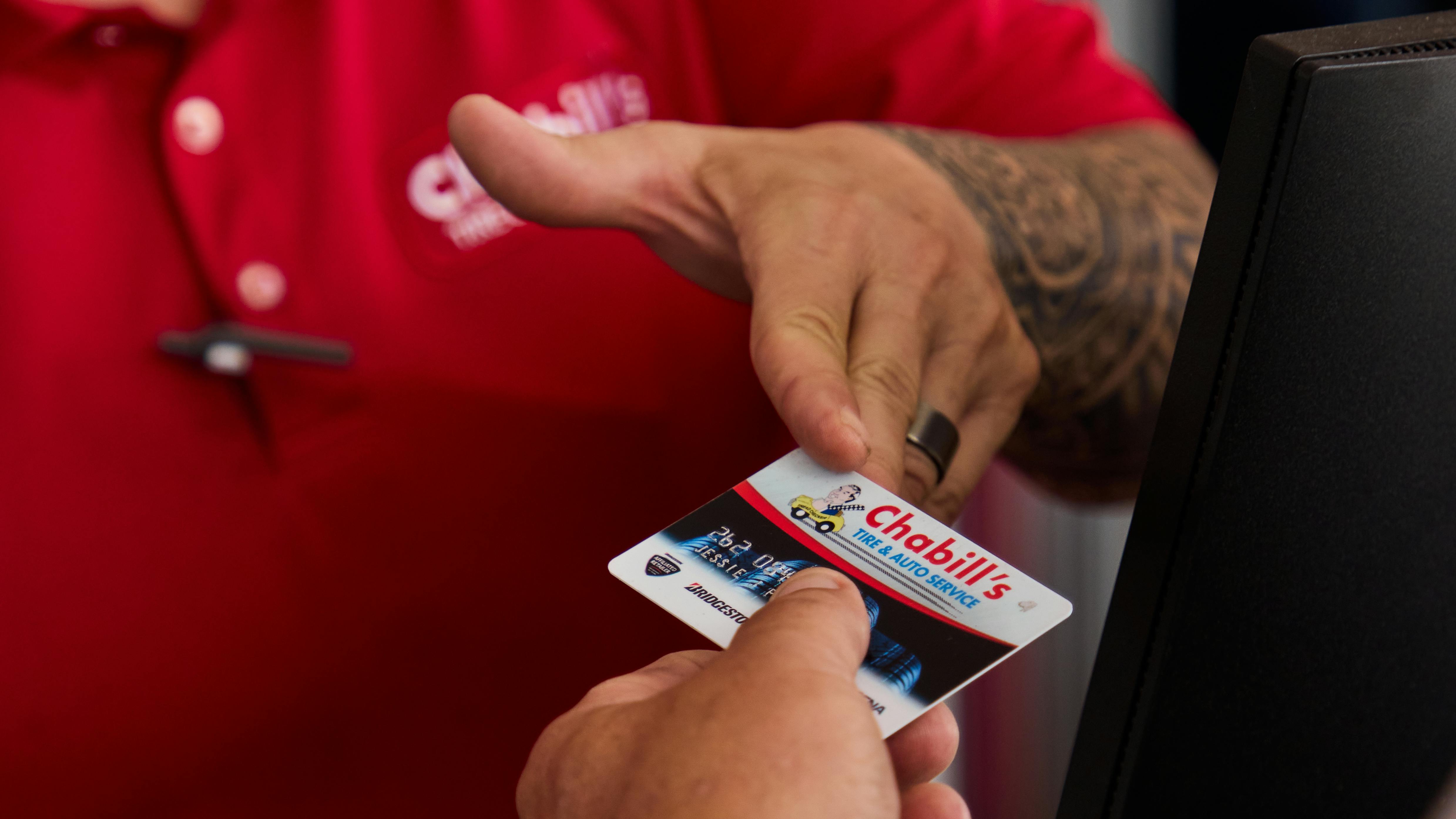 Adding a Chabill's Tire-branded credit card from CFNA, the bank owned by Bridgestone Americas Inc., has 'been an absolute difference maker for us,' says Beth Barron.