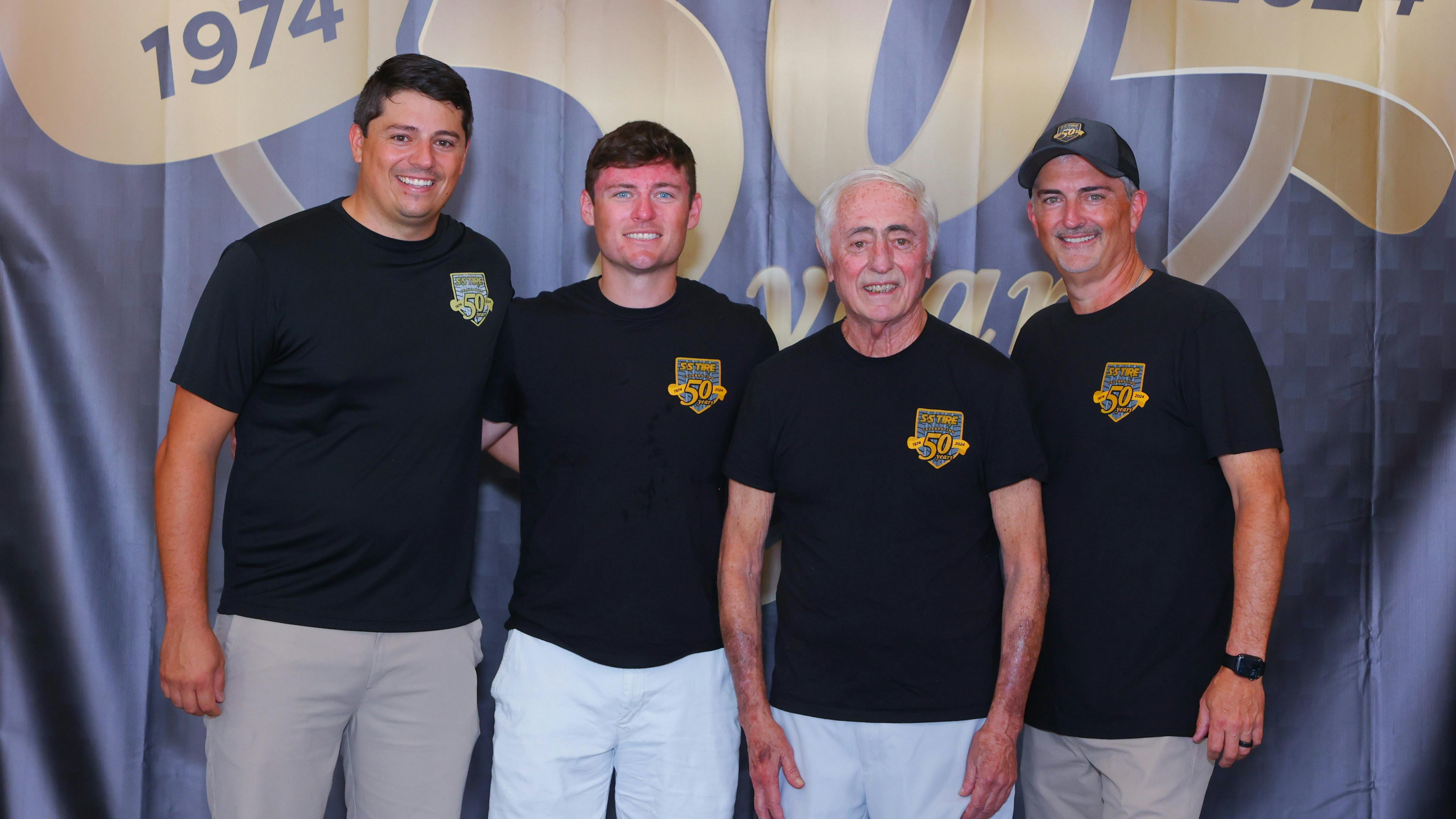 Three generations of the Swentzel family celebrated S&amp;S Tire&rsquo;s 50th anniversary. (From left to right, Brock Swentzel, president of wholesale; Austen Swentzel, vice president of commercial sales; Paul Swentzel, S&amp;S Tire&rsquo;s founder; and Brooks Swentzel, S&amp;S Tire&rsquo;s president.) Paul Swentzel founded the dealership in 1974. It started as a retail store in Lexington, Ky., which remains the company's home.