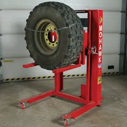 The dolly is available in a 1,000 lbs. (TD1000) or 2,000 lbs. (TD2000) capacity with a lifting height of 46-inches and a six-inch side shifting ability. The dolly is available in a 1,000 lbs. (TD1000) or 2,000 lbs. (TD2000) capacity with a lifting height of 46-inches and a six-inch side shifting ability.