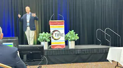 Rob Williams, president of Hankook Tire America Corp., was the keynote speaker at the 2024 Tire Society conference in Akron, Ohio.