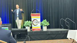 Rob Williams, president of Hankook Tire America Corp., was the keynote speaker at the 2024 Tire Society conference in Akron, Ohio.