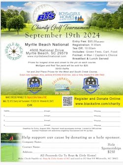 The final cut off for golfers is Monday, Sept. 16, but donations to support the event and charity are welcome even after that date. The final cut off for golfers is Monday, Sept. 16, but donations to support the event and charity are welcome even after that date.