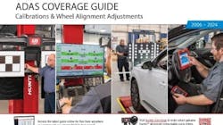 The new advanced driving assistance systems (ADAS) publication covers hundreds of vehicle models from 2006 to the present and will be updated twice a year. The new advanced driving assistance systems (ADAS) publication covers hundreds of vehicle models from 2006 to the present and will be updated twice a year.