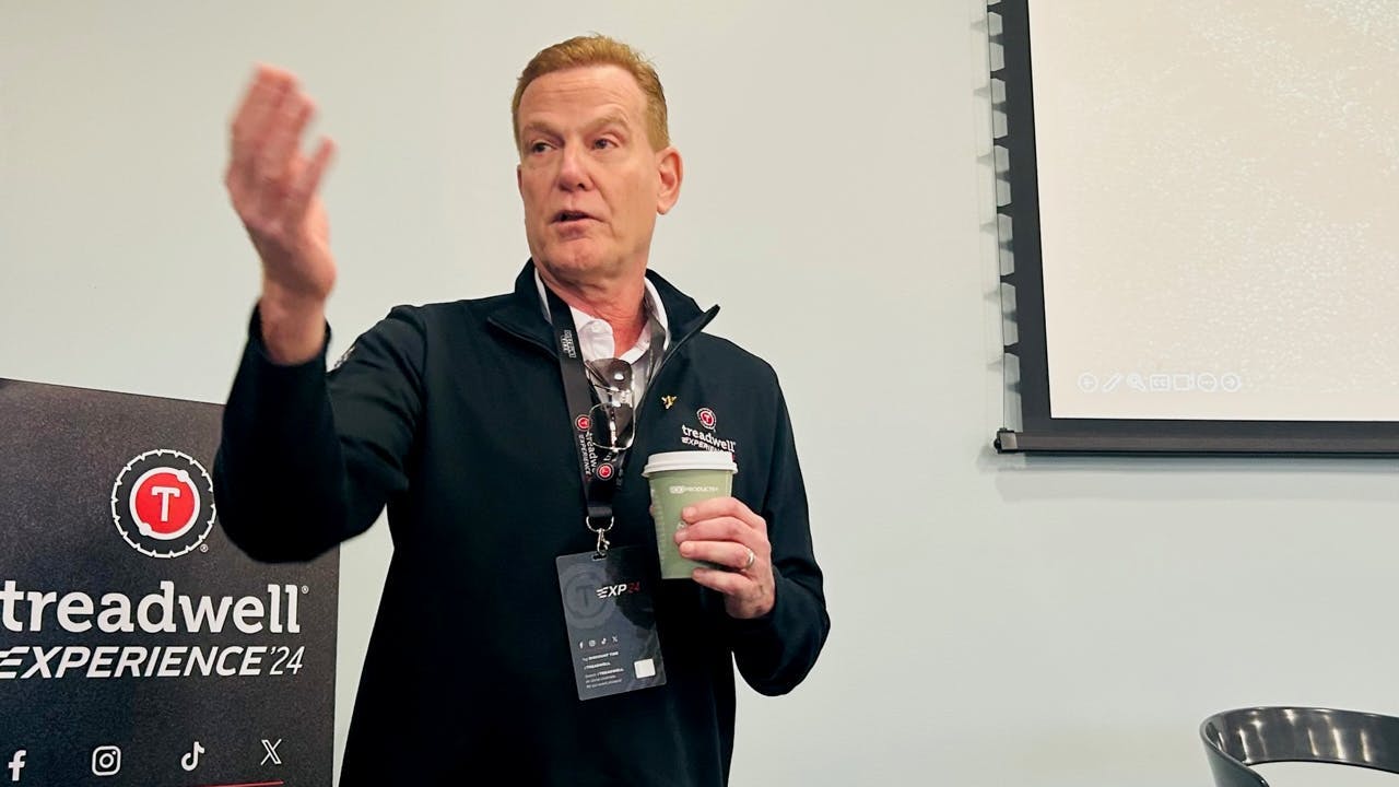 “As a company, we’re not selling tires,” Discount Tire CEO Dean Muglia told event attendees. “We’re empowering the customer with the right data and information, so they can make the best choices. It’s tire buying made easy.” “As a company, we’re not selling tires,” Discount Tire CEO Dean Muglia told event attendees. “We’re empowering the customer with the right data and information, so they can make the best choices. It’s tire buying made easy.”