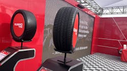 Kumho Tire USA highlighted its Ecsta Sport A/S PA71 (pictured on right). Kumho Tire USA highlighted its Ecsta Sport A/S PA71 (pictured on right).