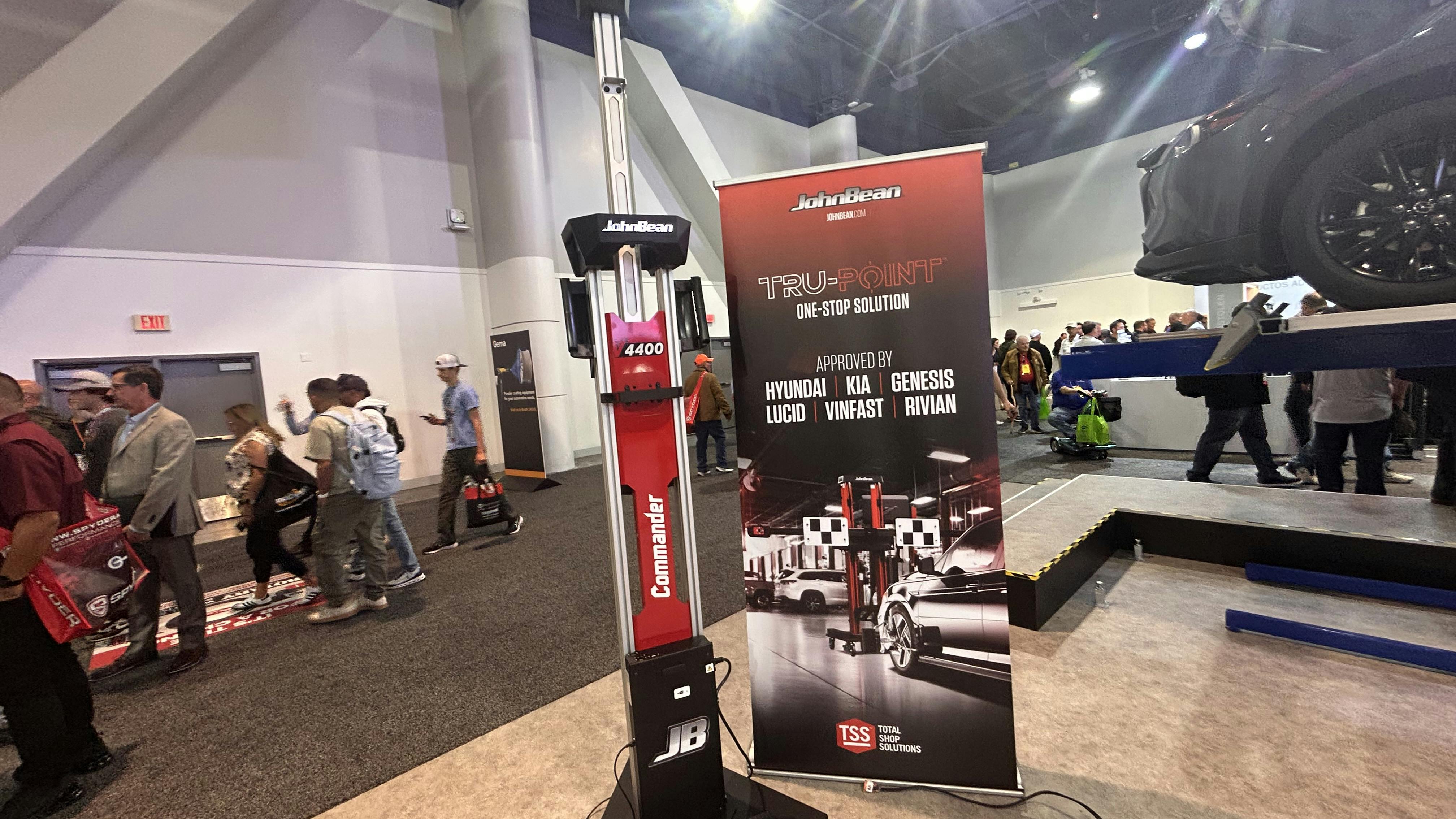 It can service vehicles as close as 55-inches from the turntables with a working range up to 200-inches. The exclusive long wheelbase mode enables service on light commercial vehicles up to 29-feet long.