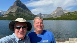 Craig Bruneel, left, has sold his 13-Point S tire dealership business, Bruneel Point S, to Eric Gill, right, owner of Gills Point S, the nation's largest Point S dealer. Craig Bruneel, left, has sold his 13-Point S tire dealership business, Bruneel Point S, to Eric Gill, right, owner of Gills Point S, the nation's largest Point S dealer.