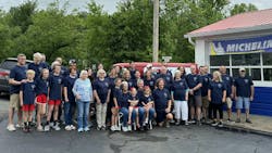 At each anniversary celebration, Bookout invites current and past Bookout Tire and Lube employees to celebrate in the fun. Pictured are current and past employees, plus family members filling in for those who have passed. At each anniversary celebration, Bookout invites current and past Bookout Tire and Lube employees to celebrate in the fun. Pictured are current and past employees, plus family members filling in for those who have passed.