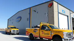 Combined, Love’s Truck Stops and Speedco operate more than 430 locations and 1,100 emergency roadside service trucks.