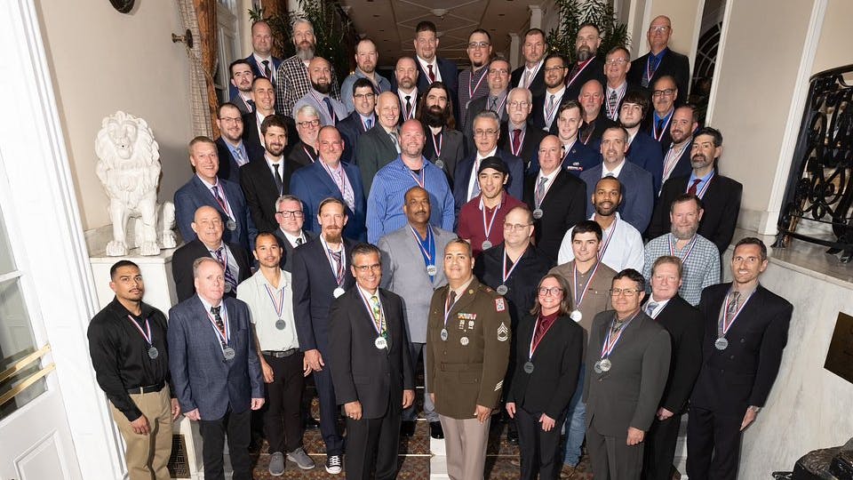 &ldquo;Trevor exemplifies Chapel Hill Tire&rsquo;s values of striving for excellence and treating each customer like family,&rdquo; says Marc Pons, president of Chapel Hill, N.C.-based Chapel Hill Tire. Torgerson is in the second to last row, second one from the left.