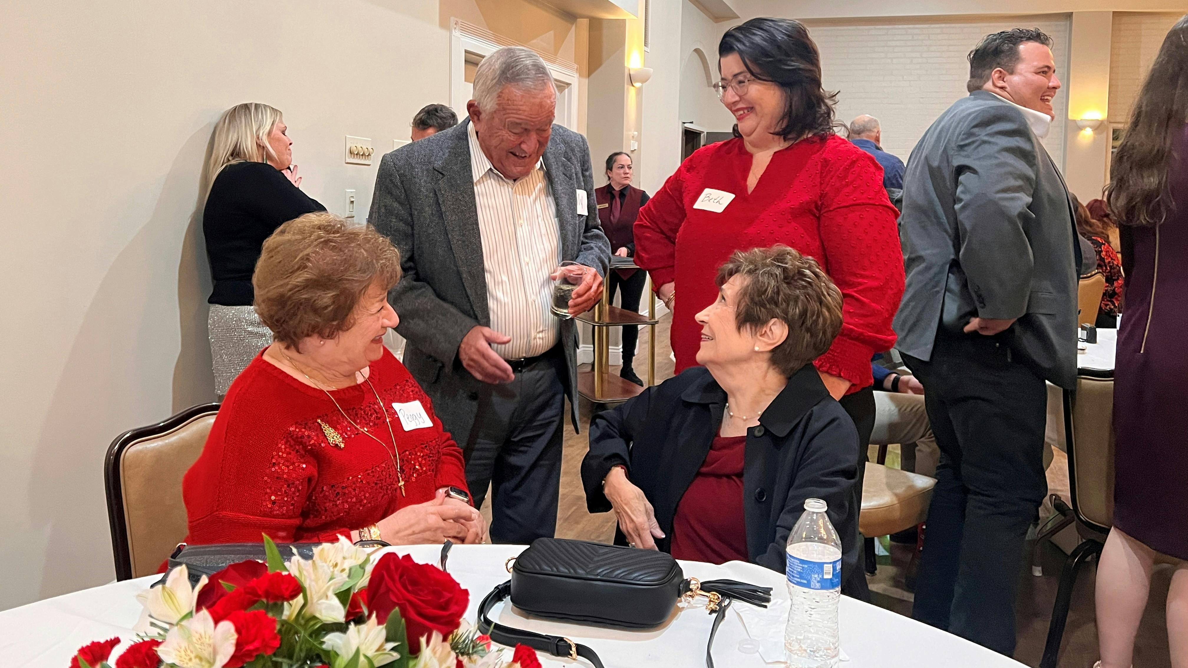 Chabill's Tire & Auto Service Co-Founder Billy Parker was among the guests who attended the company's 2024 Christmas party to help celebrate Chabill's CEO Beth Barron, upper right, being named the 2024 MTD Tire Dealer of the Year. Also pictured is Beth's mom, lower left, and aunt.