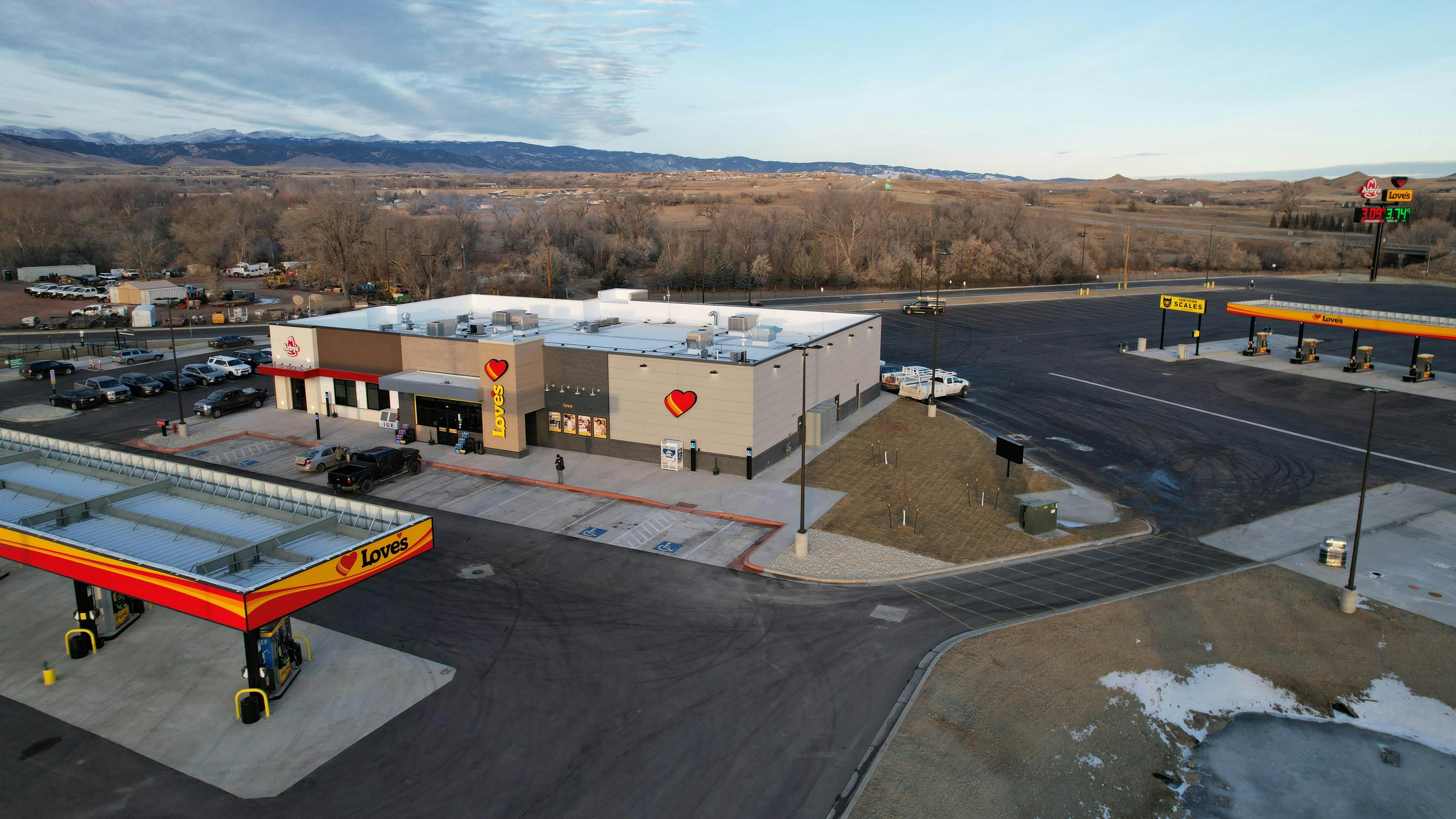 As new Love locations, they also have space for electric vehicle (EV) chargers allocated to be able to quickly partner with local utility companies and install EV charging stations should there be customer demand.