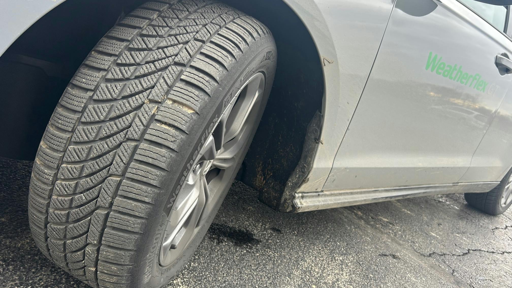 &ldquo;Data from the U.S. Tire Manufacturers Association shows a notable upward trend in all-weather tire sales,' says Robert Nasca, product training manager for Hankook Tire America Corp. (Pictured, the new Hankook Weatherflex GT all-weather tire at a ride-and-drive event.)