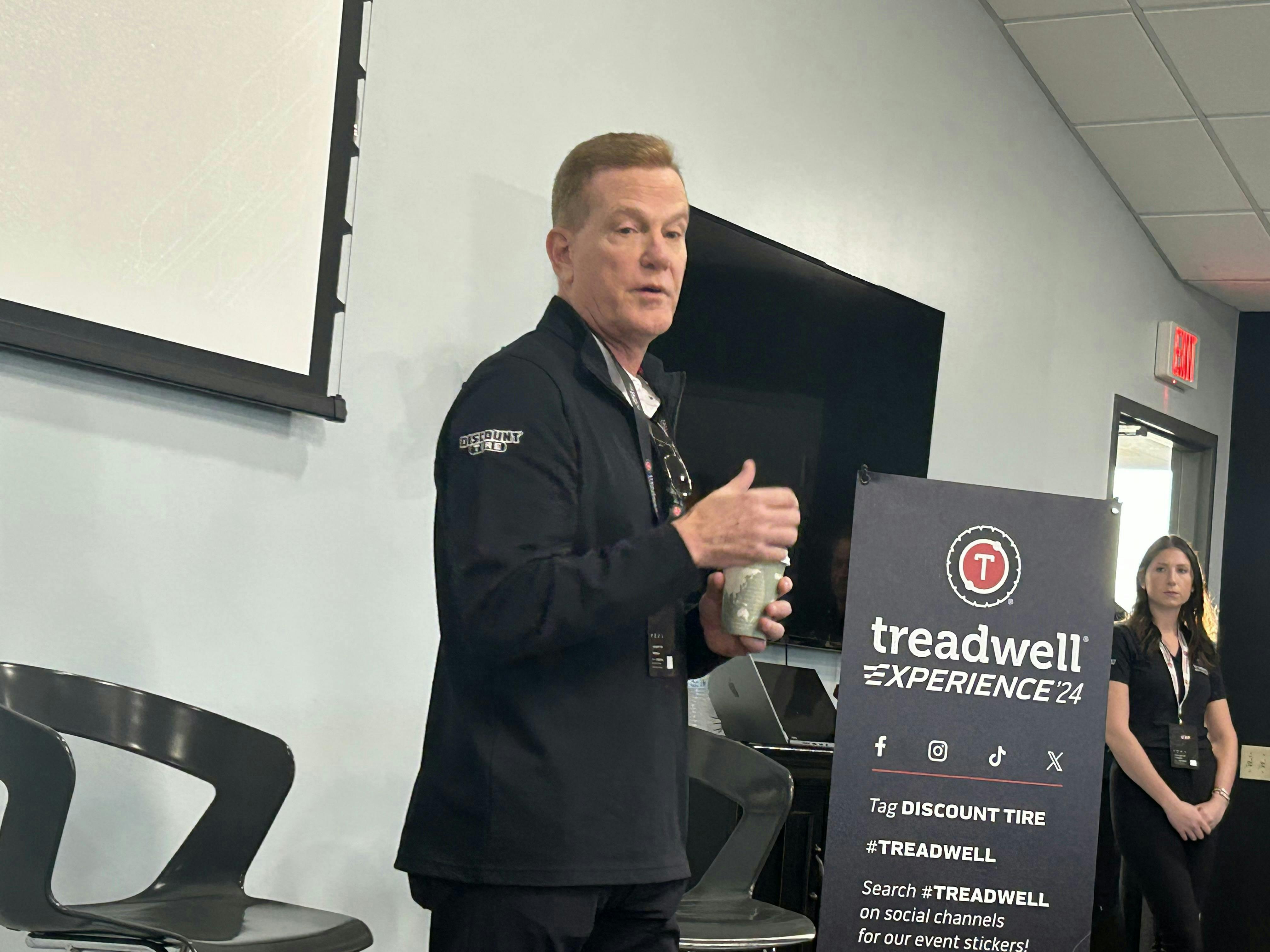 “As a company, we’re not selling tires,” said Dean Muglia, CEO of Discount Tire at an event that showcased the dealership’s Treadwell Research Park facility in Pearsall, Texas. “We’re empowering the customer with the right data and information, so they can make the best choices.”