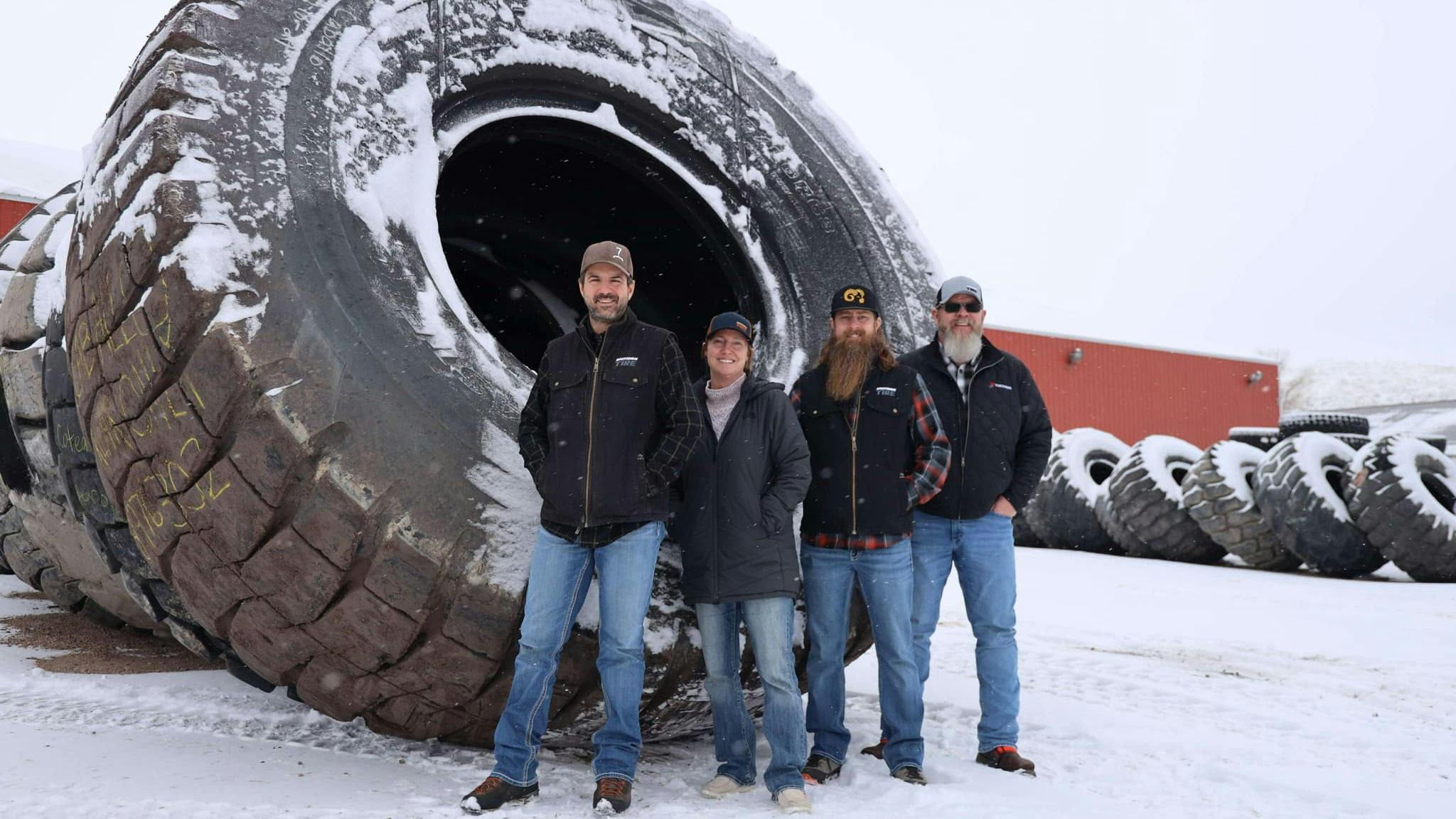 &ldquo;We have our fingers on the pulse of mining activity in this part of the country,&rdquo; says Craig Stevens, general manager of Gillette, Wyo.-based Big Horn Tire (pictured on right, with from left to right, Wes Brown, Big Horn Tire&rsquo;s director of business development; Jennifer Williams, Big Horn Tire&rsquo;s director of administration and retail sales; and Josh Crump, the dealership's director of asset management.)