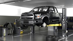 According to BendPak officials, the 12AP-SRT can raise 99% of cars, SUVs and trucks to a comfortable working height. The lift stands at 93.5 inches tall and offers a 47-inch maximum lifting height. According to BendPak officials, the 12AP-SRT can raise 99% of cars, SUVs and trucks to a comfortable working height. The lift stands at 93.5 inches tall and offers a 47-inch maximum lifting height.