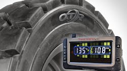 The TireView includes sensors that detect pressure and temperature in each tire. Real-time data can be viewed on an in-cab display, through a smartphone app or integrated into the dash of the vehicle. The TireView includes sensors that detect pressure and temperature in each tire. Real-time data can be viewed on an in-cab display, through a smartphone app or integrated into the dash of the vehicle.