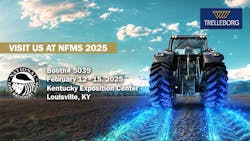 The Trelleborg brand will be among those on display at the 2025 National Farm Machinery Show. The booth will include tires for grain carts, trailers, spreaders and other implements. The Trelleborg brand will be among those on display at the 2025 National Farm Machinery Show. The booth will include tires for grain carts, trailers, spreaders and other implements.