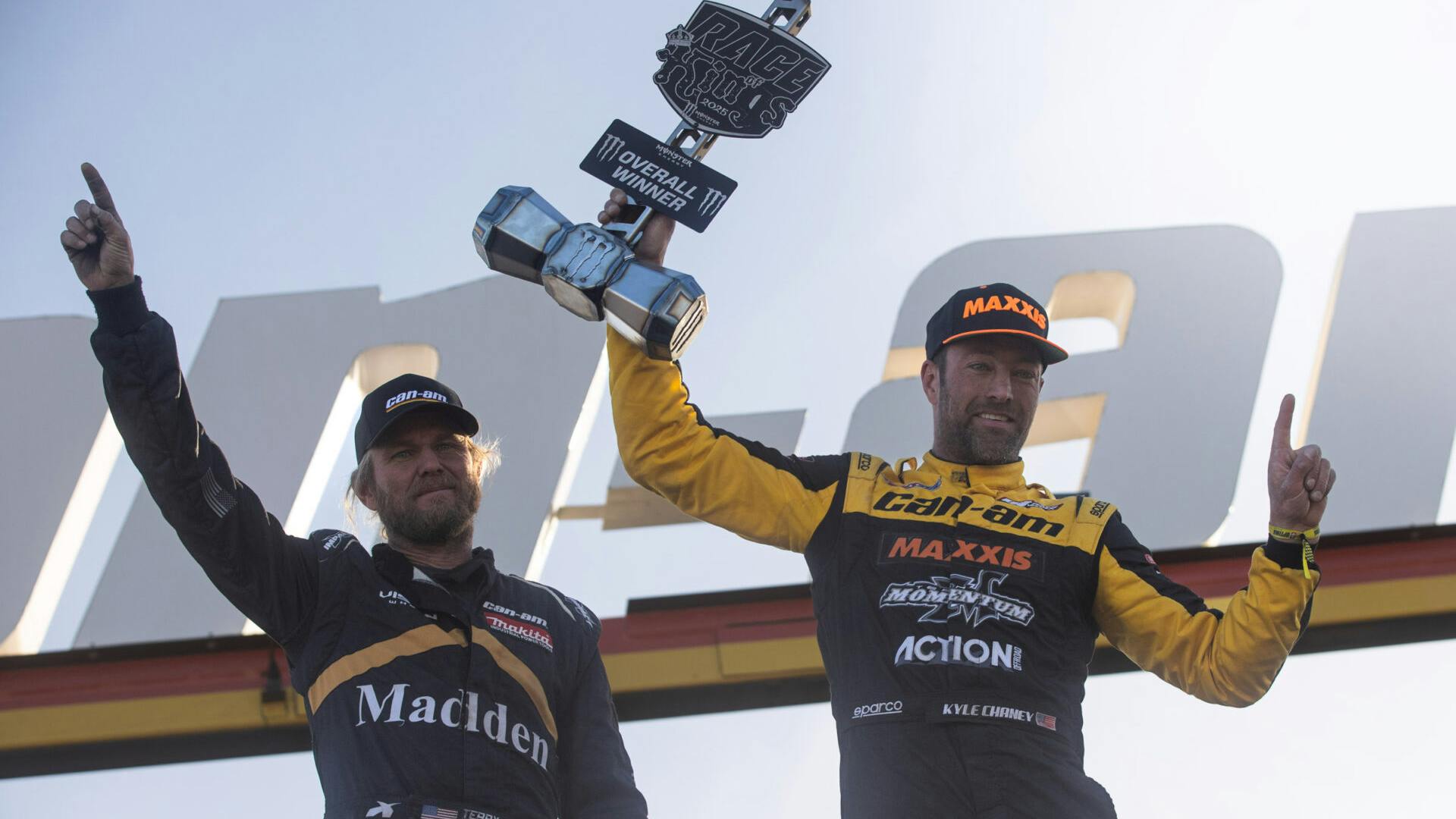 Chaney participated in the Johnson Valley, Calif., race on 37-inch Maxxis Roxxzillas in a Can-Am Maverick R.