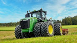 'Being able to run lower air pressures to minimize ground bearing pressure and soil compaction is a big selling point for radials,' says Dave Paulk, manager field technical services, BKT USA Inc. 'Being able to run lower air pressures to minimize ground bearing pressure and soil compaction is a big selling point for radials,' says Dave Paulk, manager field technical services, BKT USA Inc.